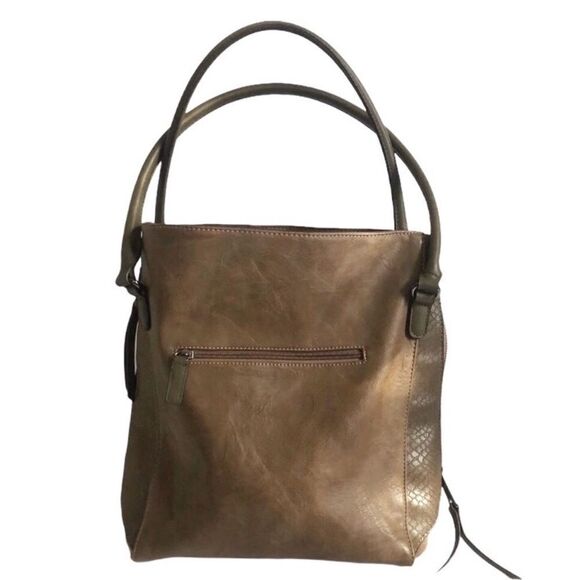 David Jones Faux Leather and Suede shoulder Bag - Picture 3 of 9